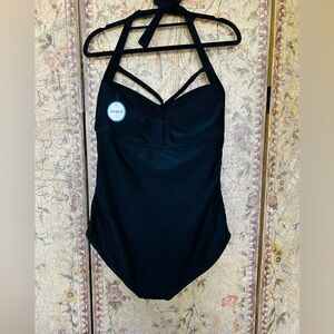 NWT Swimsuits For All Women’s Size 14 Suit Black